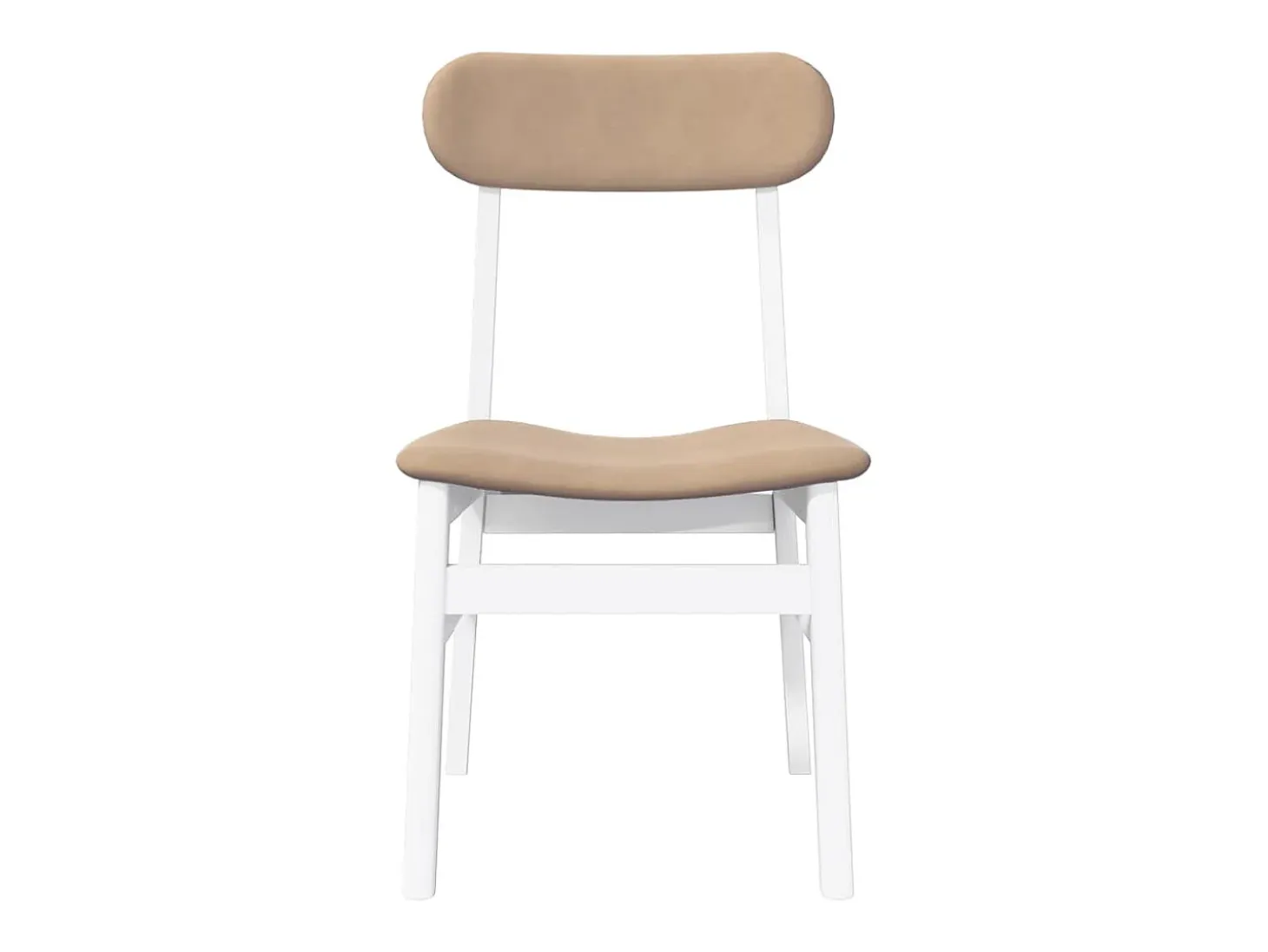 Sillas de comedor con cojines 2unidades madera maciza blanco caucho
