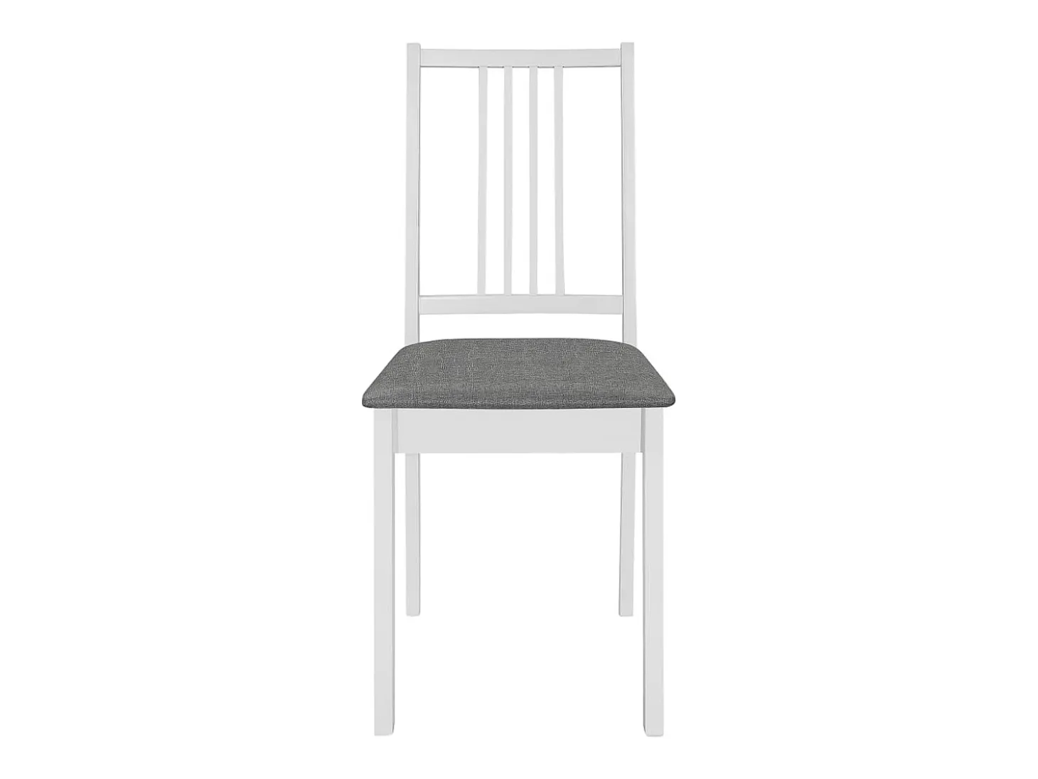 Sillas de comedor con cojines 4 unidades madera maciza blanca