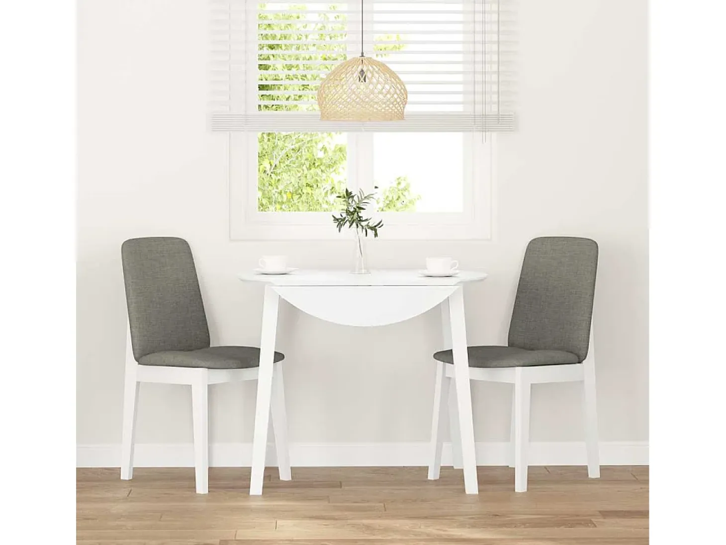 Sillas de comedor con cojines 2unidades madera maciza blanco caucho