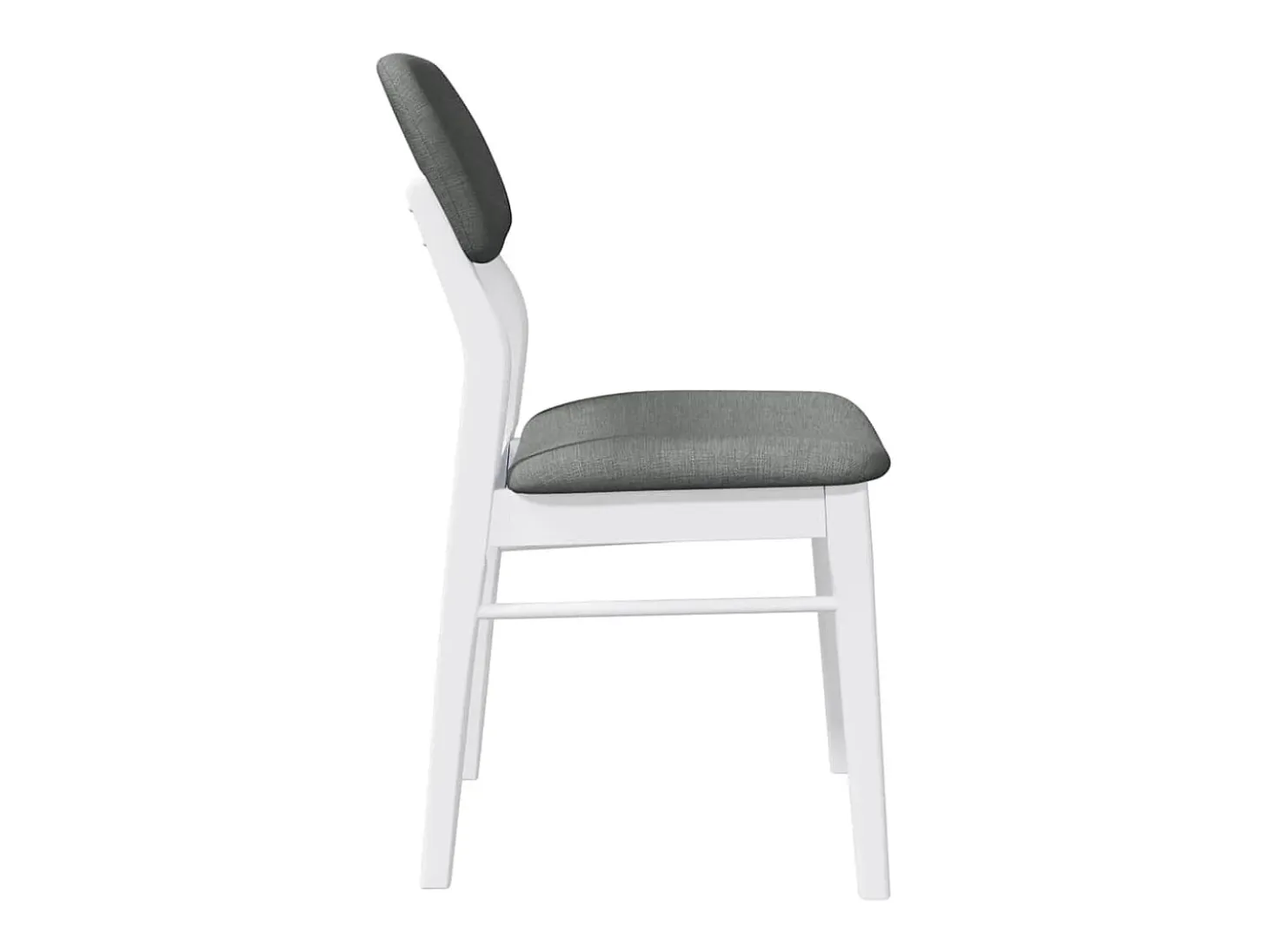 Sillas de comedor con cojines 2uds madera maciza blanco caucho