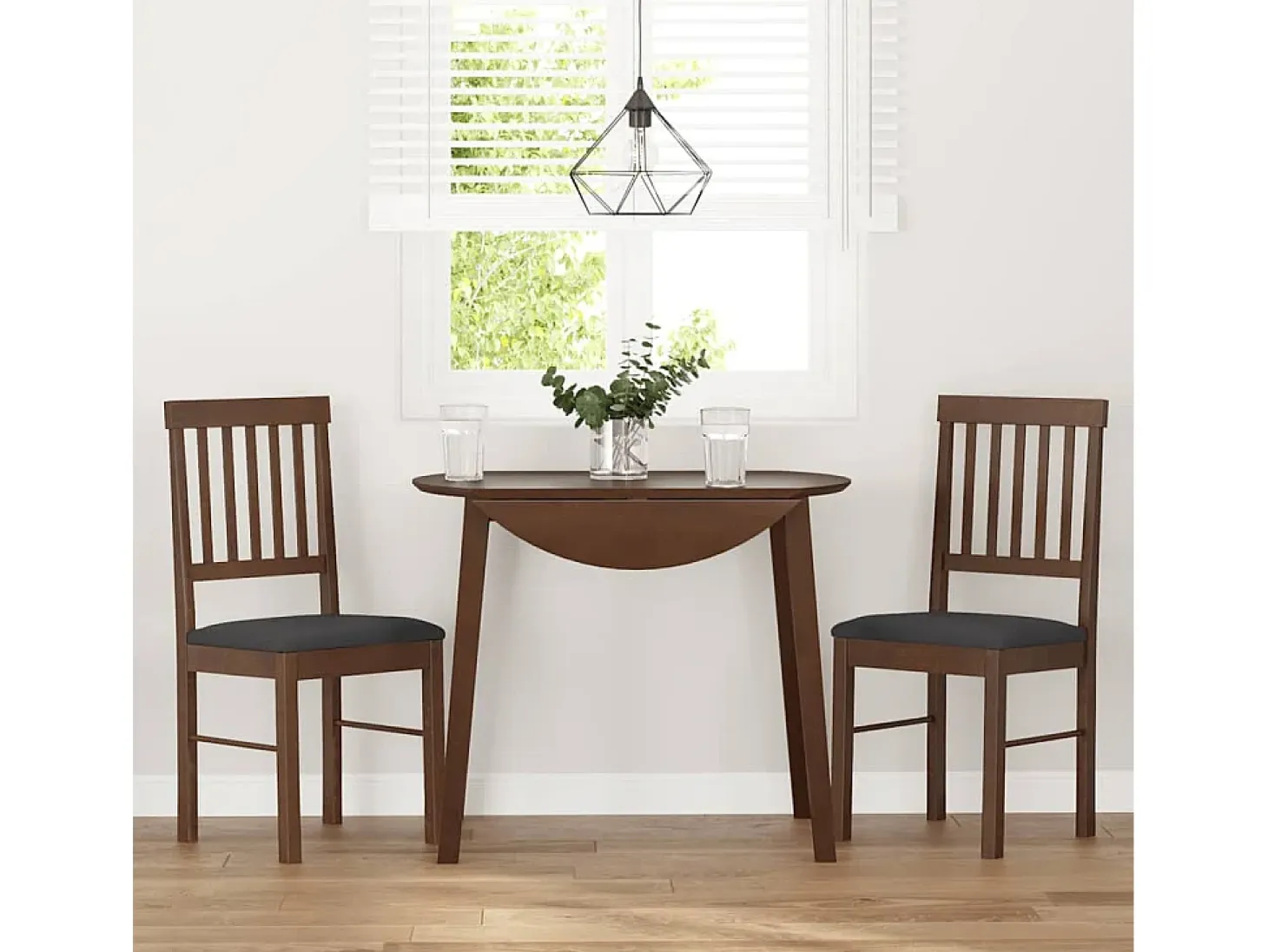 Sillas de comedor con cojines 2 unidades madera maciza marrón caucho