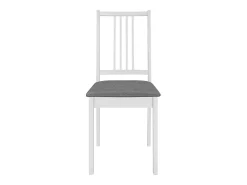 Sillas de comedor con cojines madera maciza blanca 2 unidades