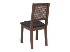 Sillas de comedor con cojines 2 uds madera maciza marrón caucho