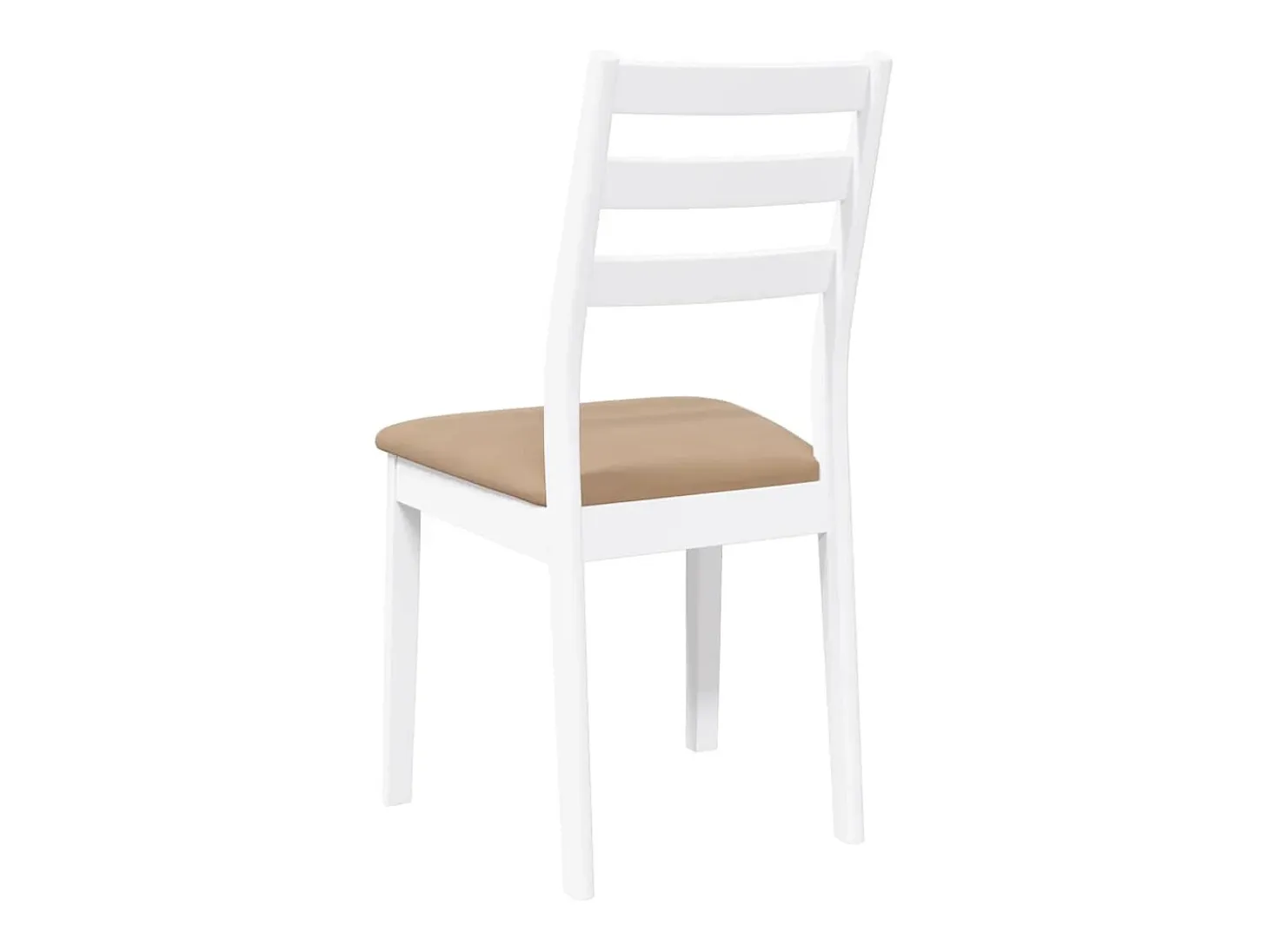Sillas de comedor con cojines 2uds madera maciza blanco caucho