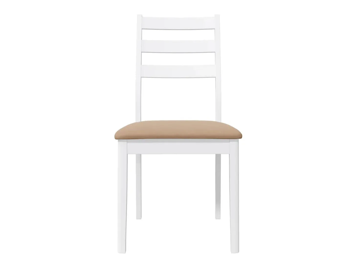 Sillas de comedor con cojines 2uds madera maciza blanco caucho
