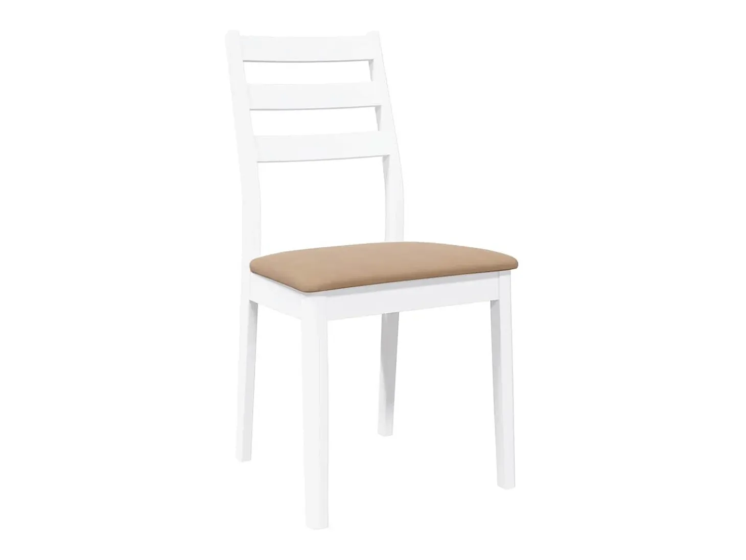 Sillas de comedor con cojines 2uds madera maciza blanco caucho