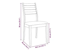 Sillas de comedor con cojines 2uds madera maciza blanco caucho
