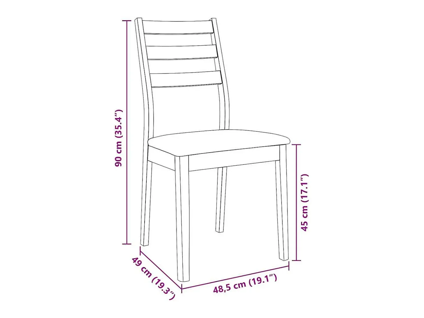 Sillas de comedor con cojines 2uds madera maciza blanco caucho