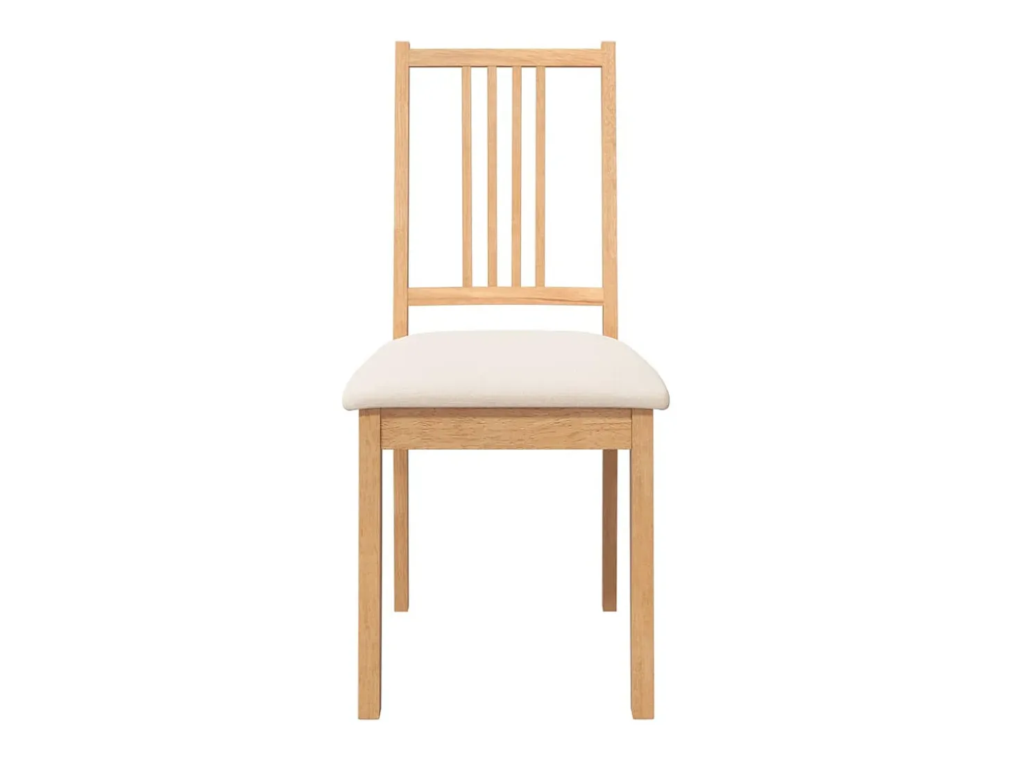 Sillas de comedor con cojines 2uds madera maciza natural caucho