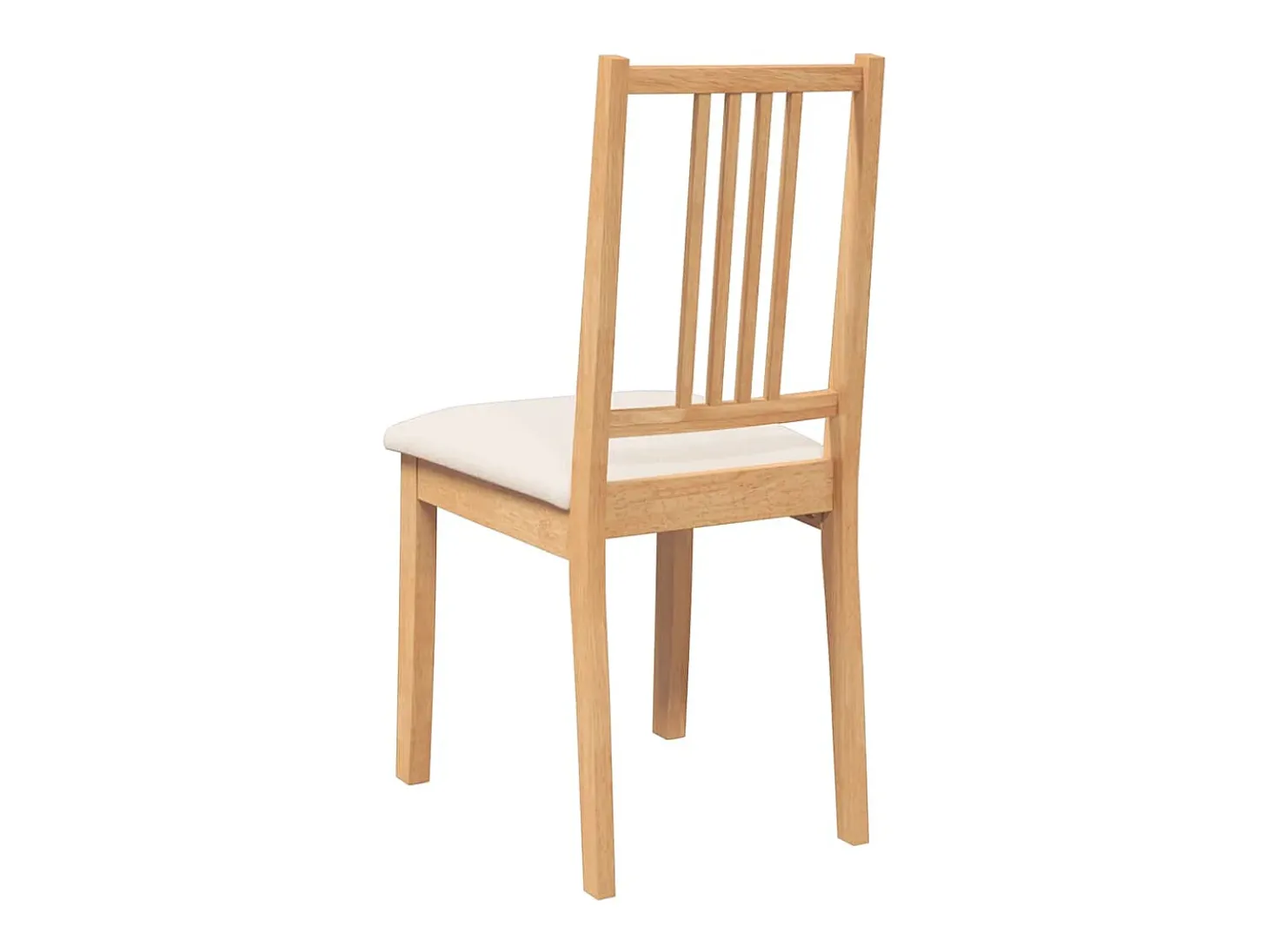 Sillas de comedor con cojines 2uds madera maciza natural caucho