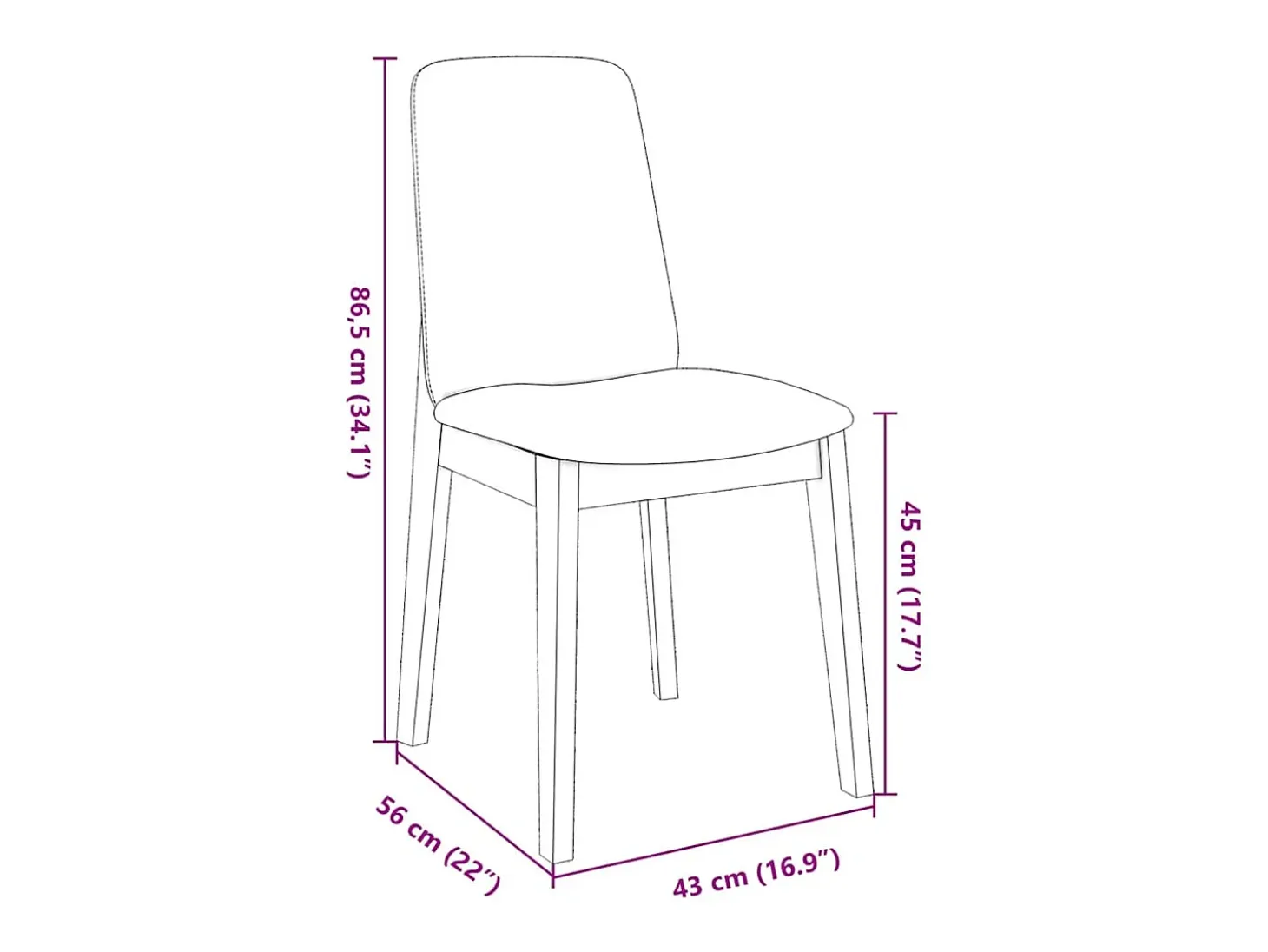 Sillas de comedor con cojines 2 uds madera maciza marrón caucho