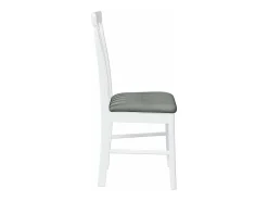 Sillas de comedor con cojines 2unidades madera maciza blanco caucho