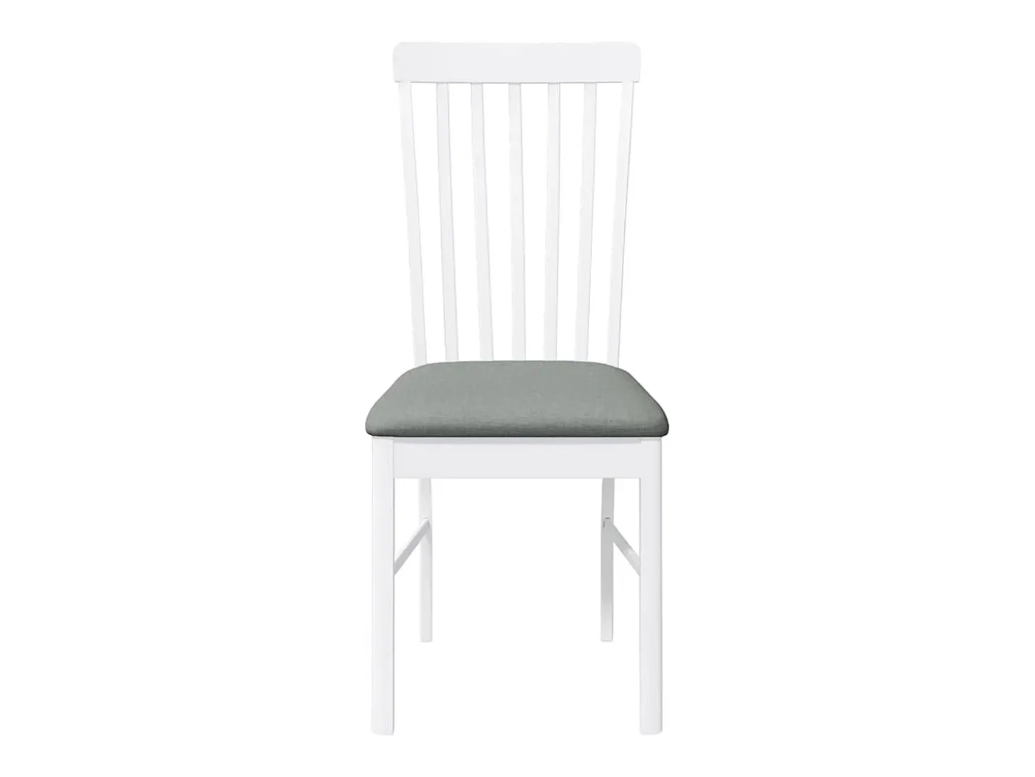 Sillas de comedor con cojines 2unidades madera maciza blanco caucho