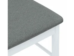 Sillas de comedor con cojines 2unidades madera maciza blanco caucho