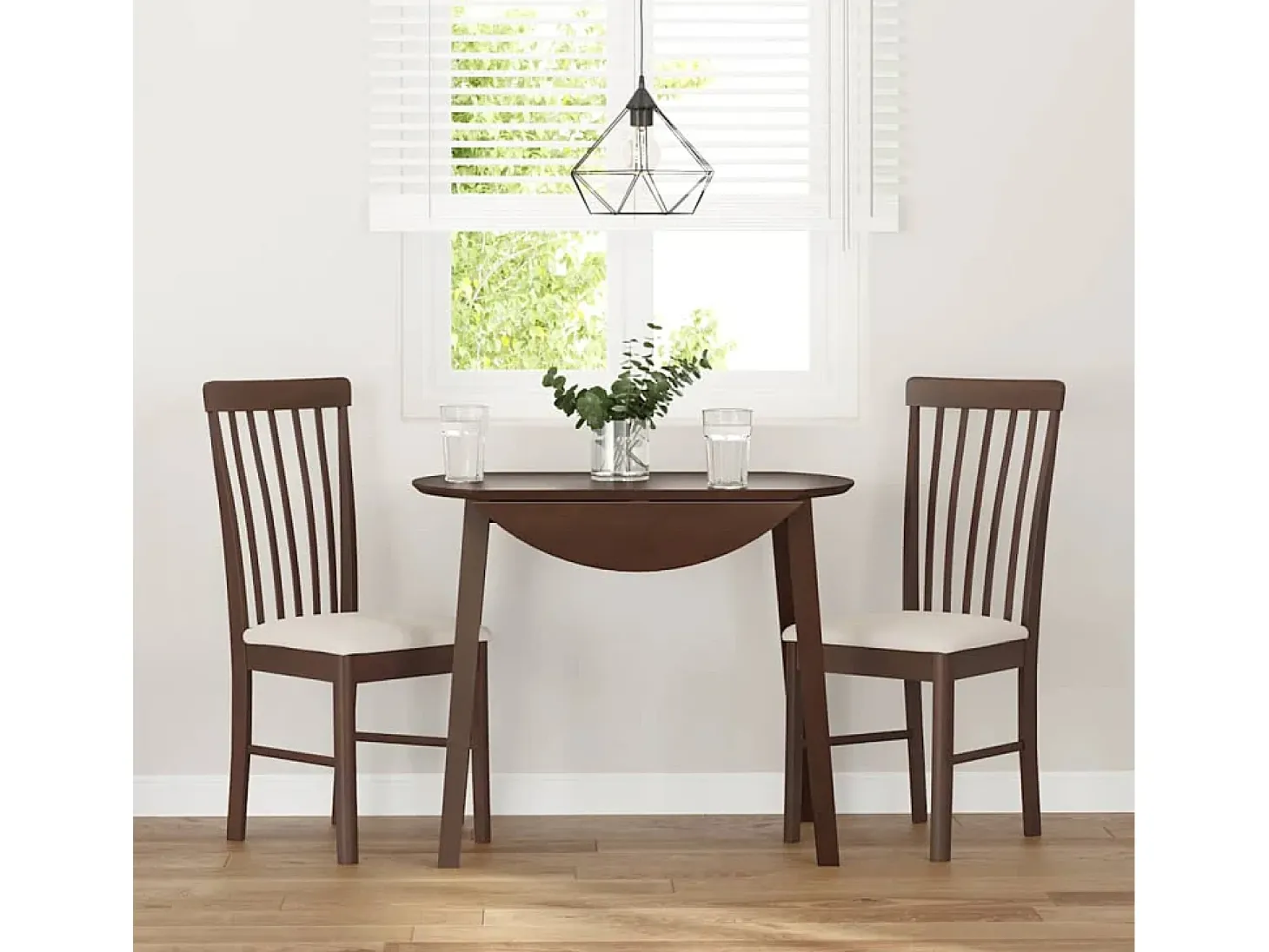 Sillas de comedor con cojines 2 unidades madera maciza marrón caucho