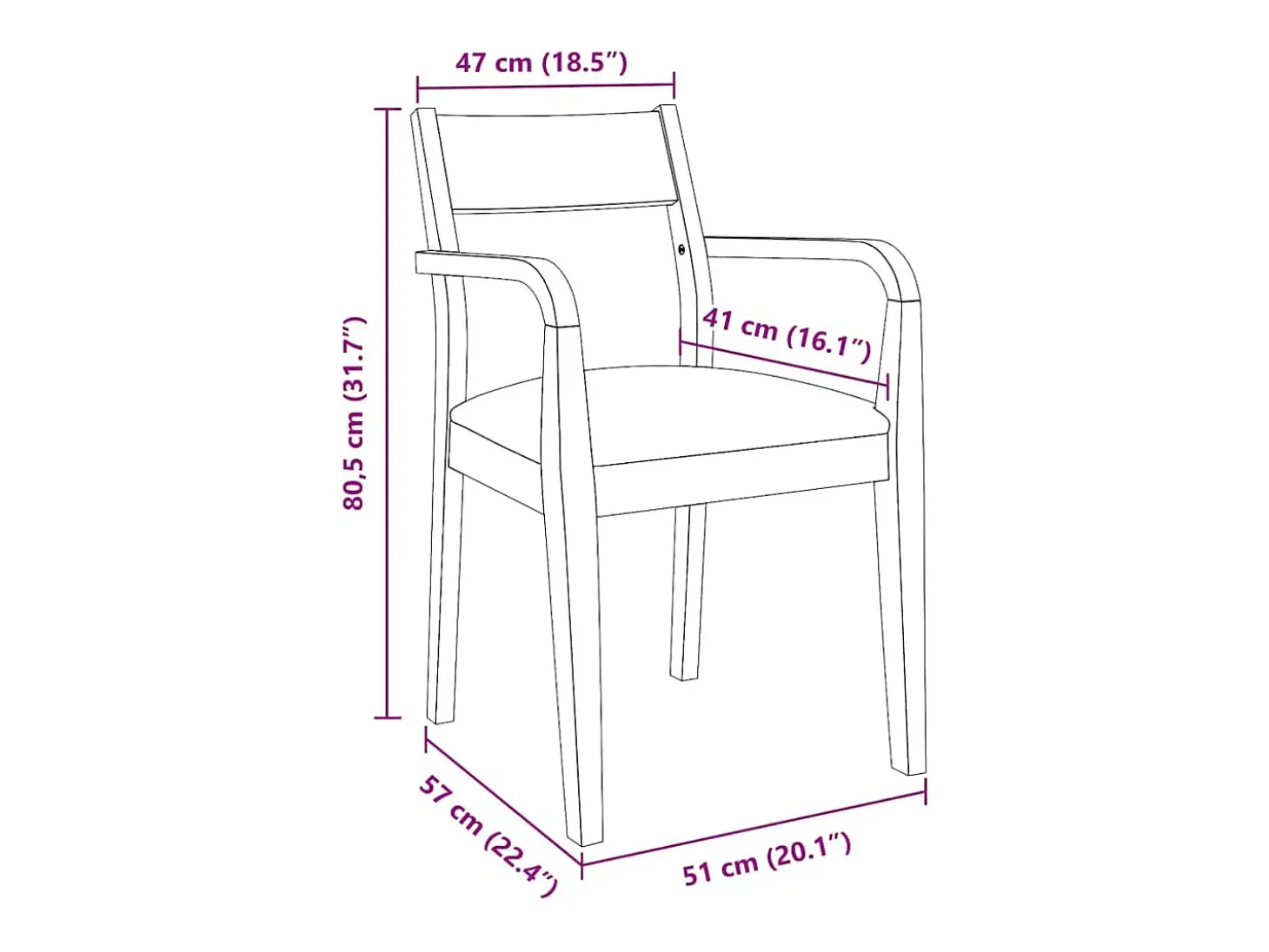 Sillas de comedor con cojines 2uds madera maciza natural caucho