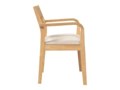 Sillas de comedor con cojines 2uds madera maciza natural caucho