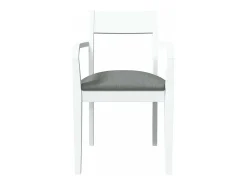 Sillas de comedor con cojines 2unidades madera maciza blanco caucho