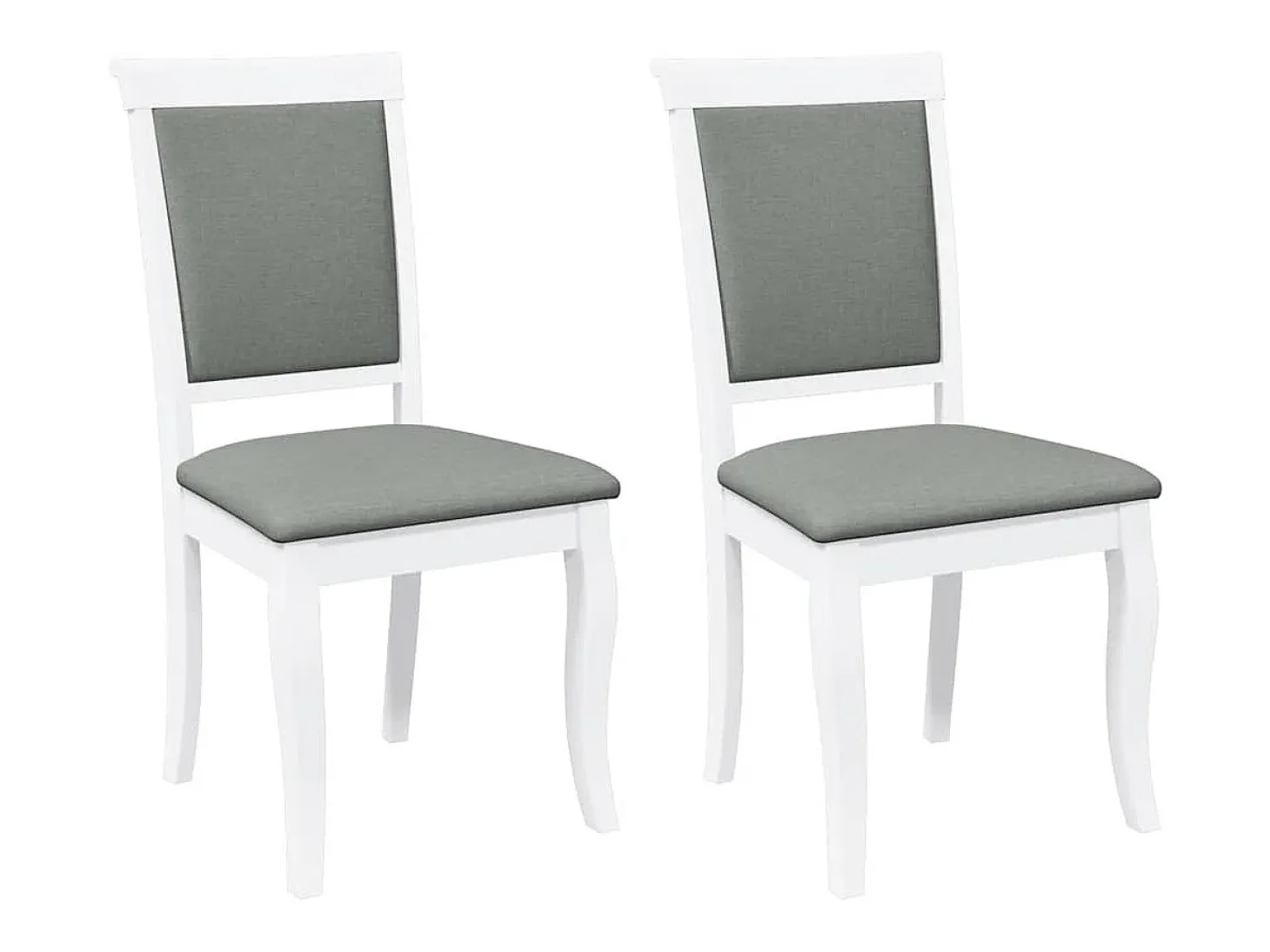 Sillas de comedor con cojines 2unidades madera maciza blanco caucho