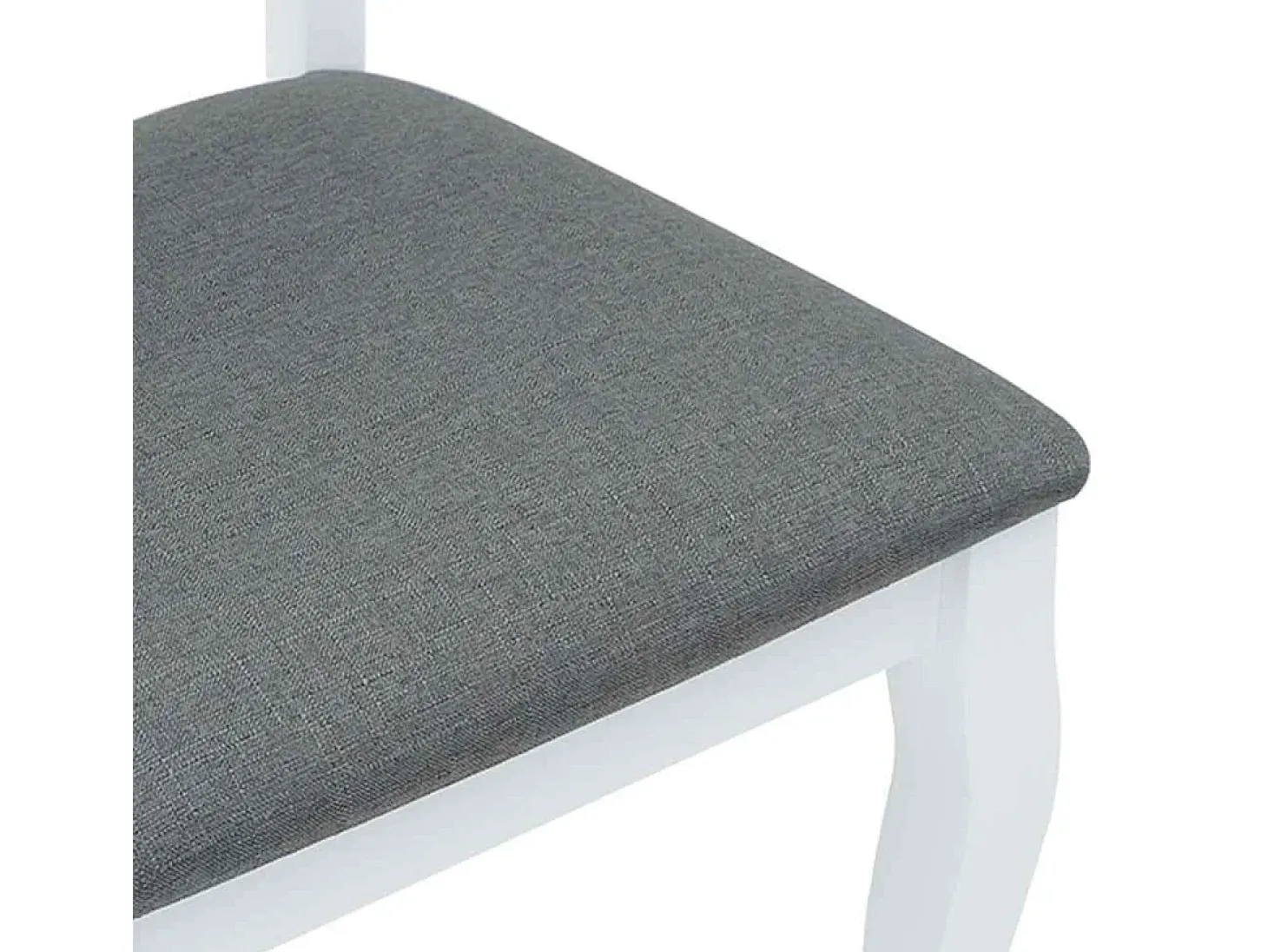 Sillas de comedor con cojines 2unidades madera maciza blanco caucho