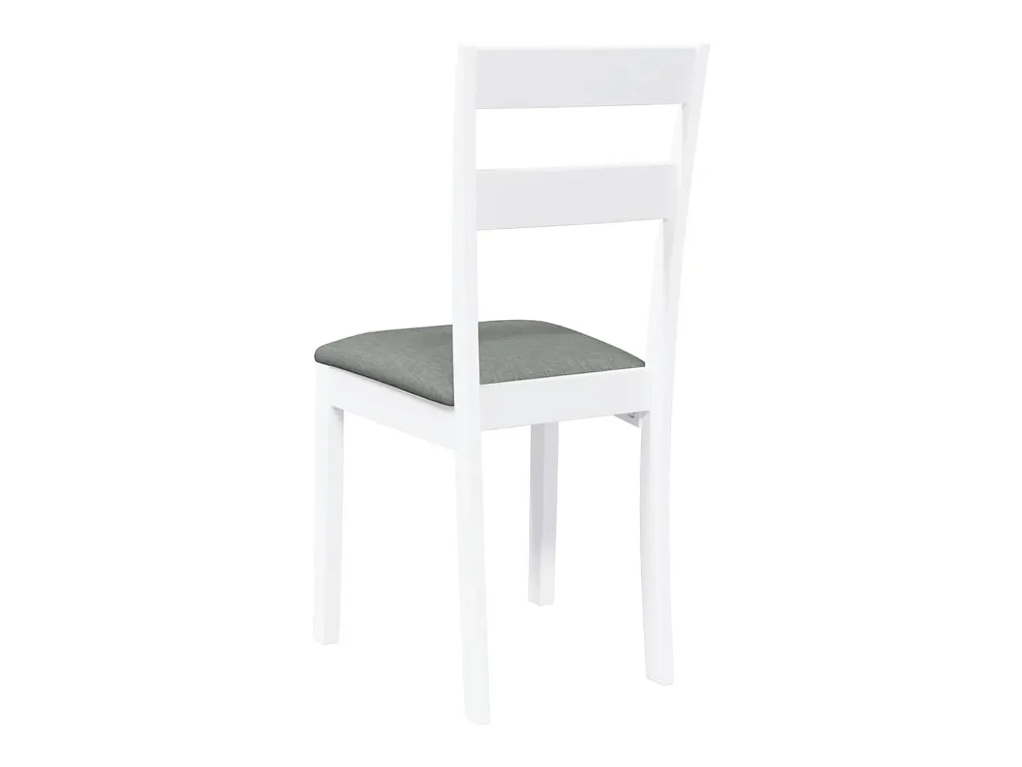 Sillas de comedor con cojines 2uds madera maciza blanco caucho