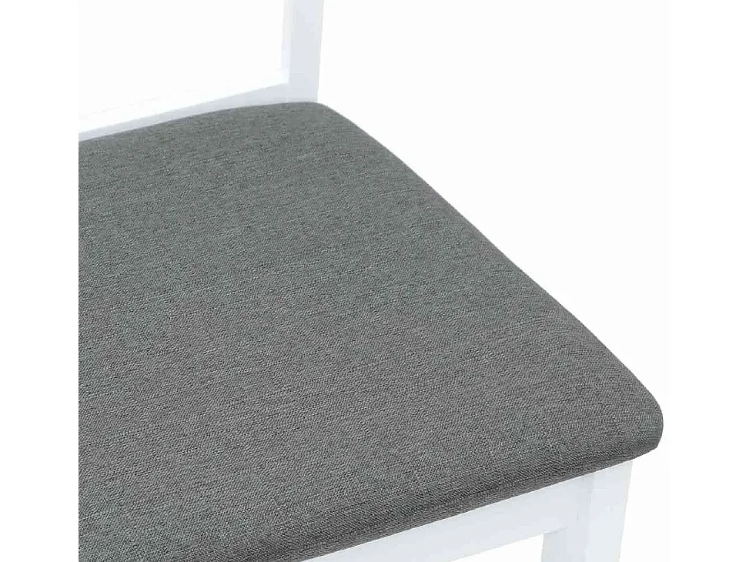 Sillas de comedor con cojines 2uds madera maciza blanco caucho