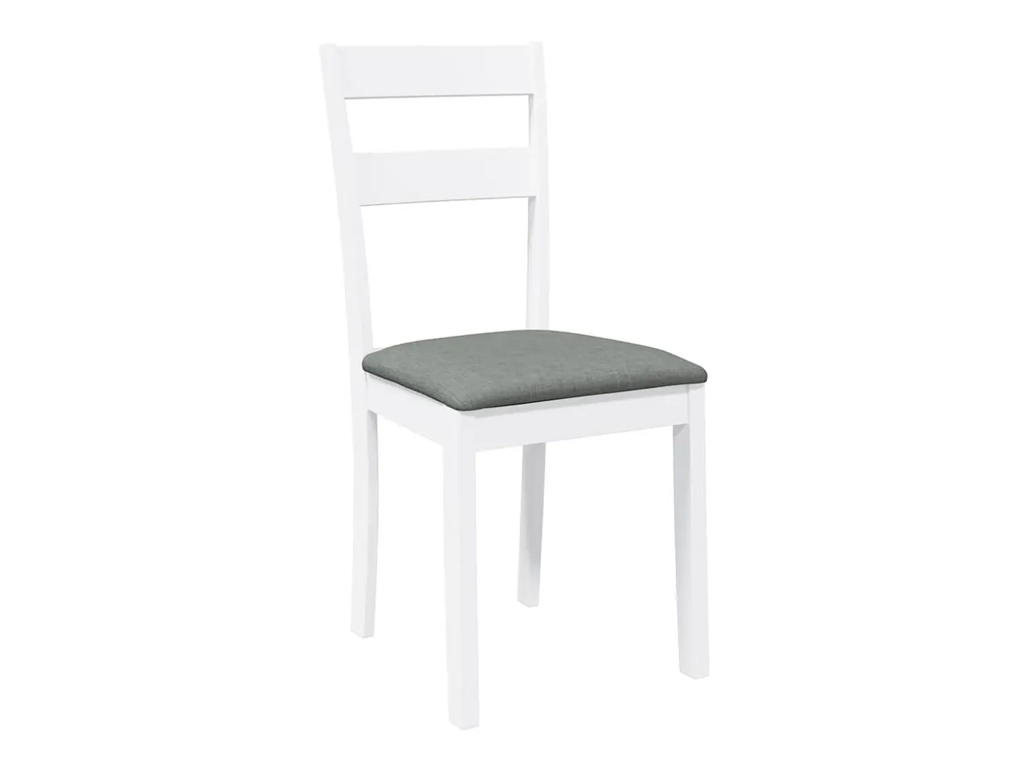 Sillas de comedor con cojines 2uds madera maciza blanco caucho