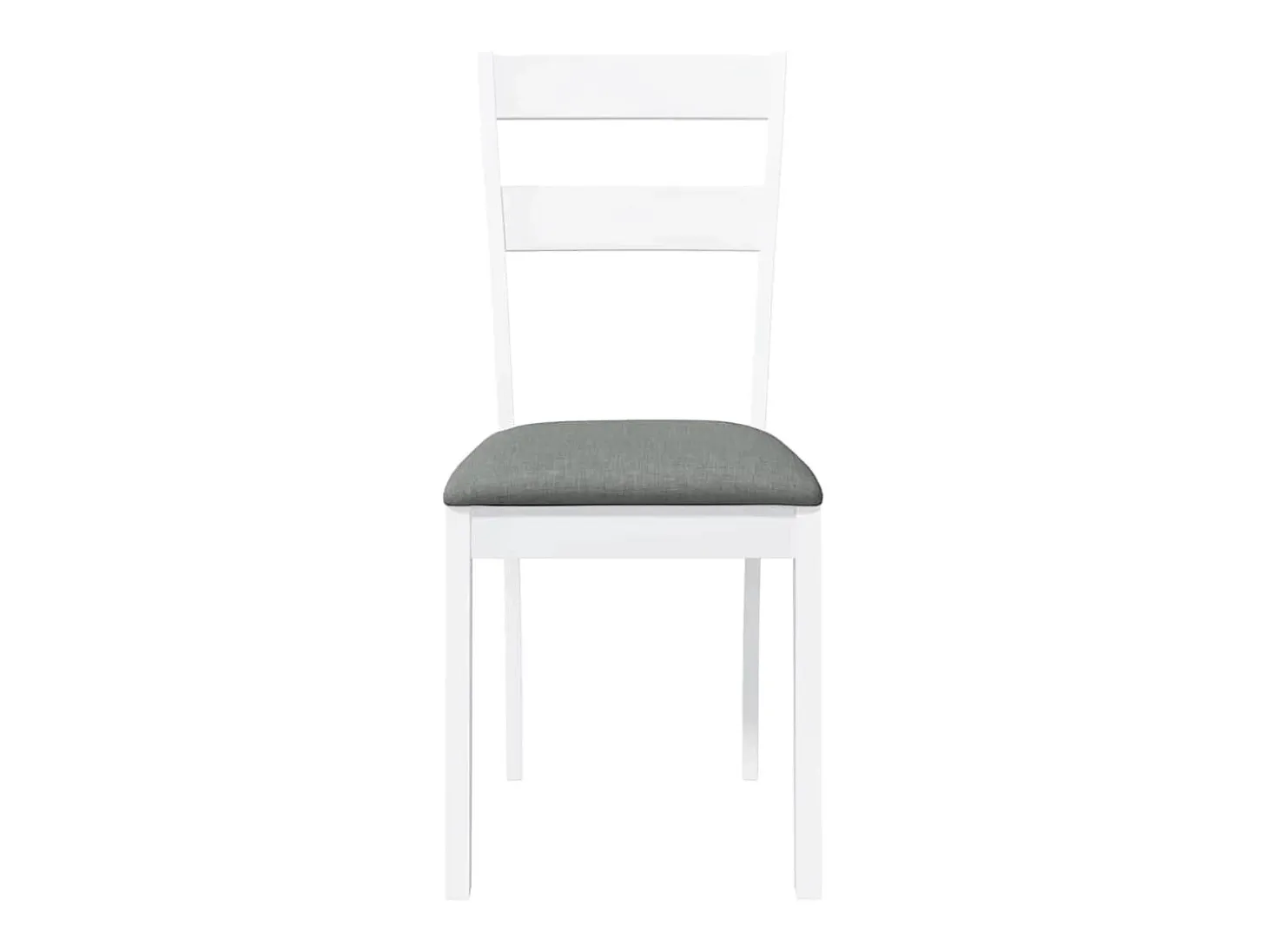 Sillas de comedor con cojines 2uds madera maciza blanco caucho