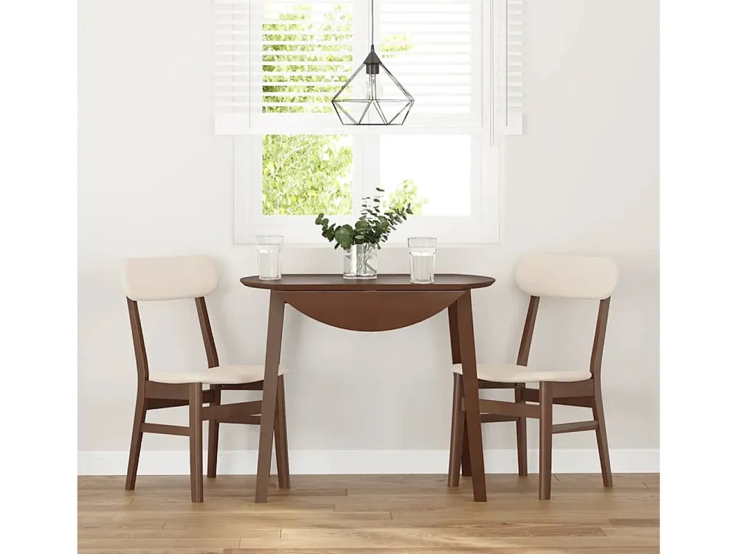 Sillas de comedor con cojines 2 unidades madera maciza marrón caucho