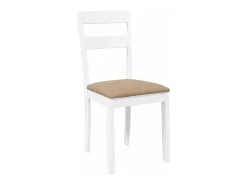 Sillas de comedor con cojines 2unidades madera maciza blanco caucho