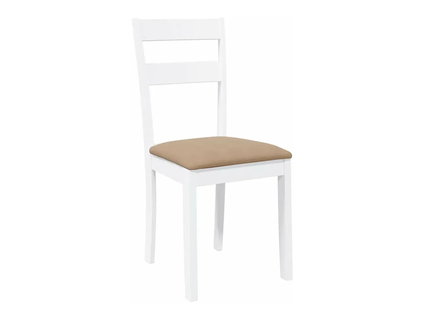 Sillas de comedor con cojines 2unidades madera maciza blanco caucho