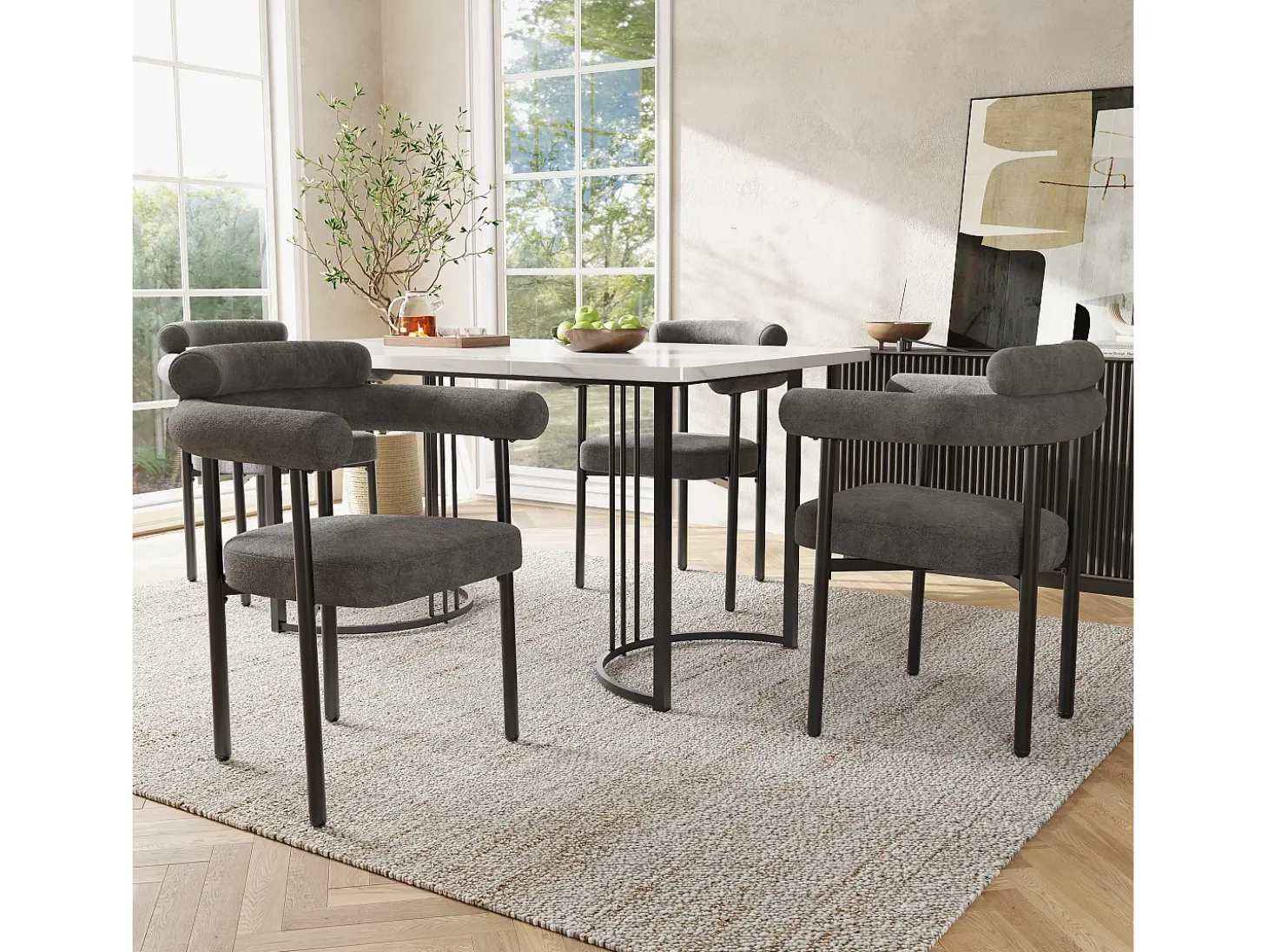 sillas de comedor de terciopelo beige con patas de metal dorado, diseño moderno y cómodo (45,5 x 62 x 87,5 cm)