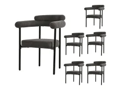 sillas de comedor de terciopelo beige con patas de metal dorado, diseño moderno y cómodo (45,5 x 62 x 87,5 cm)