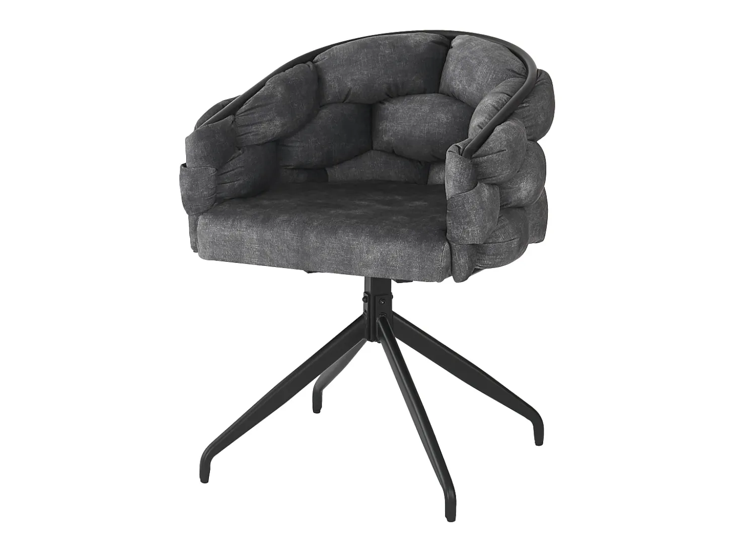 Sillas de comedor de terciopelo de lujo, juego de 2, silla giratoria, rotación de 360°, sillas de comedor con respaldo, gris