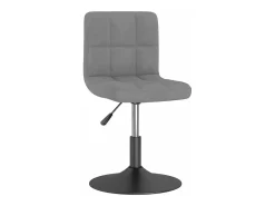 Sillas de comedor giratorias 6 unidades de terciopelo gris claro
