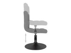 Sillas de comedor giratorias 6 unidades de terciopelo gris claro