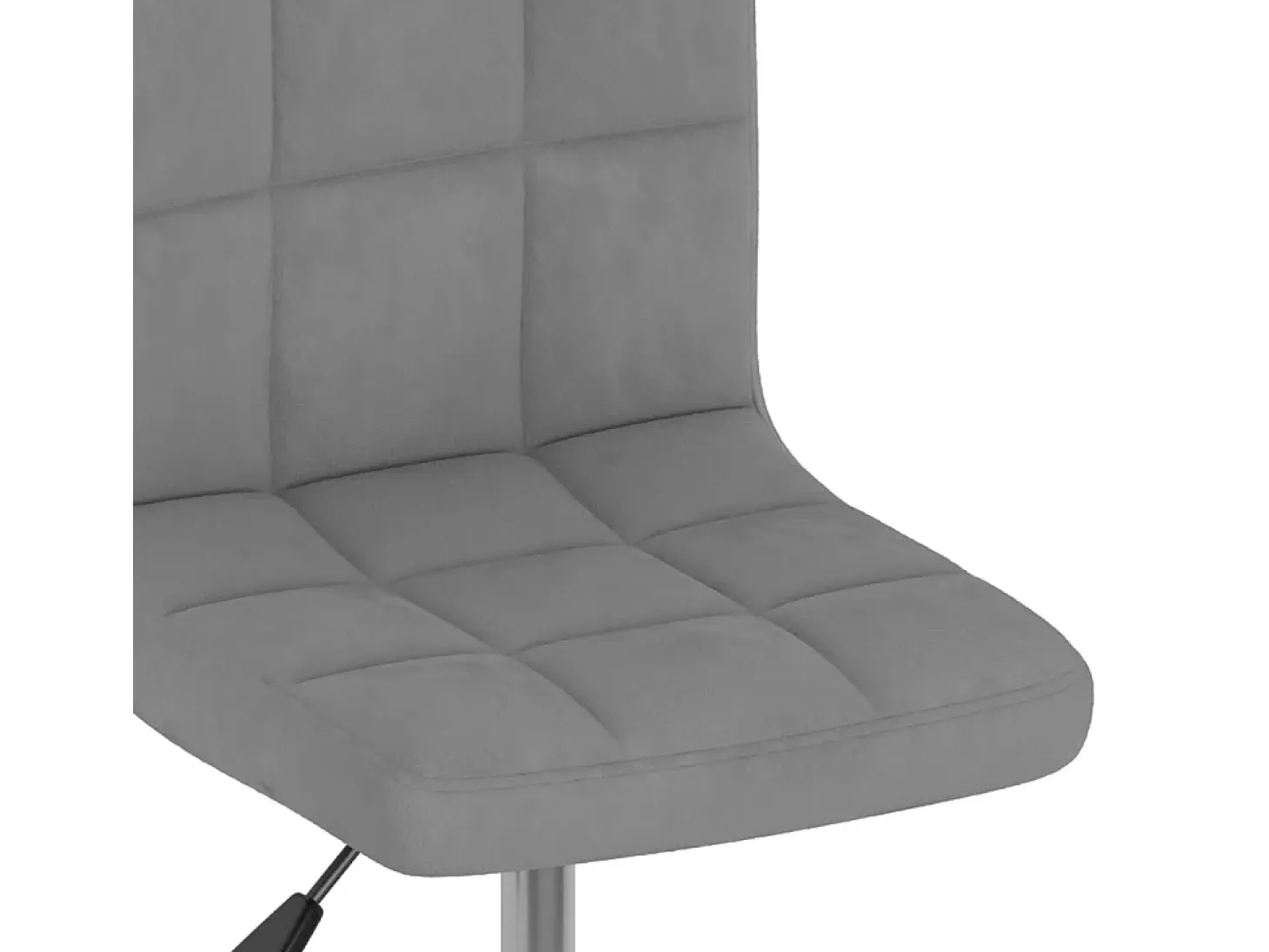 Sillas de comedor giratorias 6 unidades de terciopelo gris claro