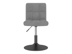 Sillas de comedor giratorias 6 unidades de terciopelo gris claro