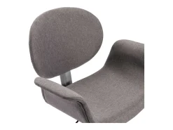 Sillas de comedor giratorias 6 unidades tela gris