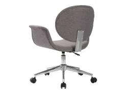 Sillas de comedor giratorias 6 unidades tela gris
