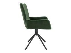 Sillas de comedor giratorias 2 unidades terciopelo verde oscuro