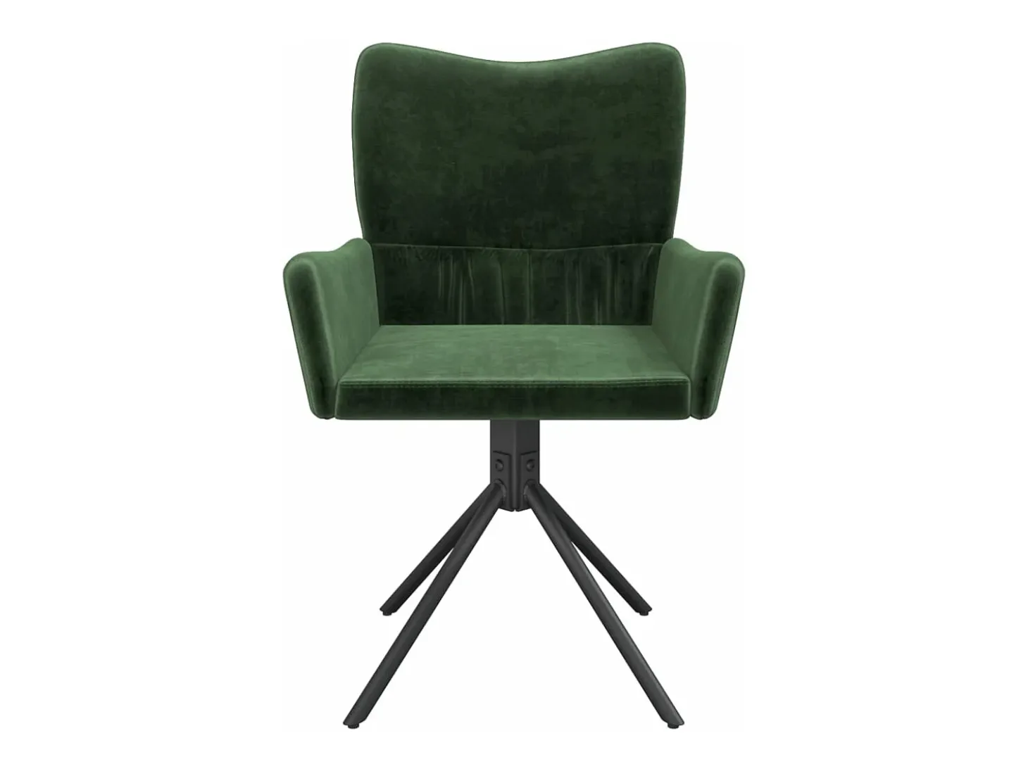 Sillas de comedor giratorias 2 unidades terciopelo verde oscuro