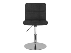 Sillas de comedor giratorias 2 unidades tela negro