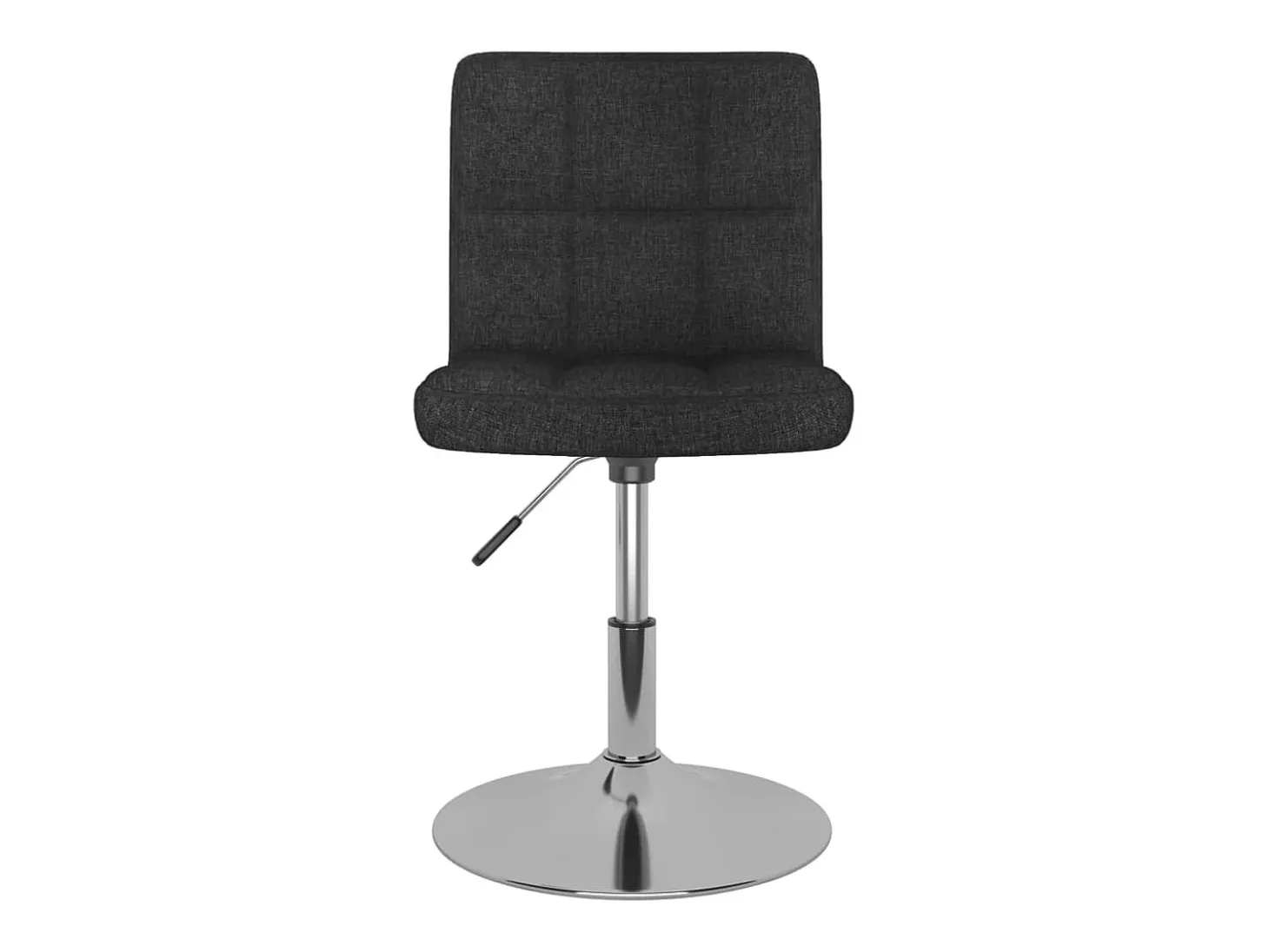 Sillas de comedor giratorias 2 unidades tela negro