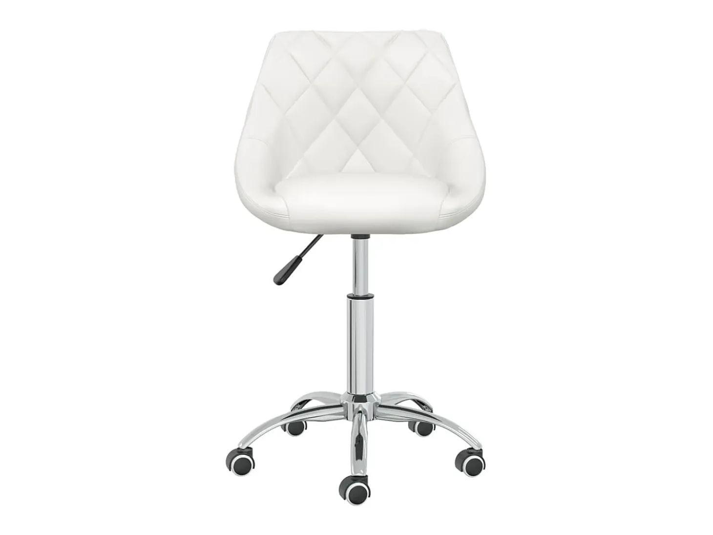 Sillas de comedor giratorias 4 unidades cuero sintético blanco