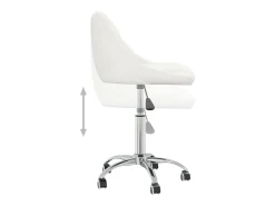 Sillas de comedor giratorias 4 unidades cuero sintético blanco