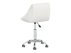 Sillas de comedor giratorias 4 unidades cuero sintético blanco