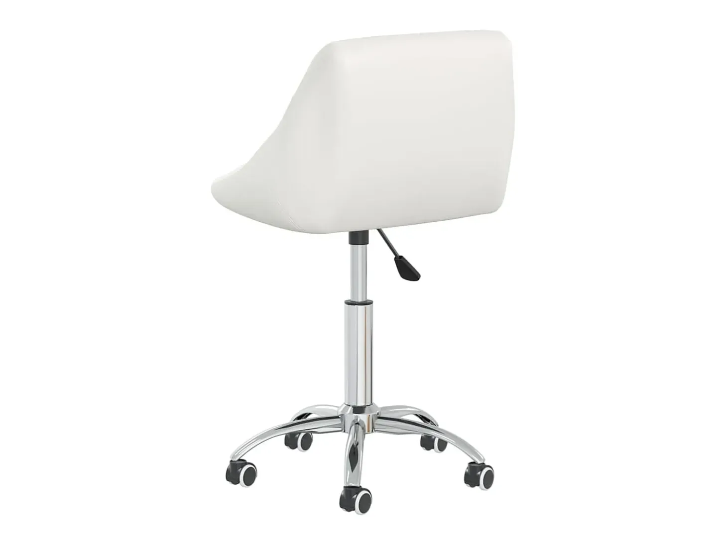 Sillas de comedor giratorias 4 unidades cuero sintético blanco