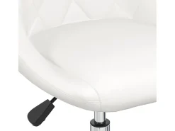 Sillas de comedor giratorias 6 unidades cuero sintético blanco