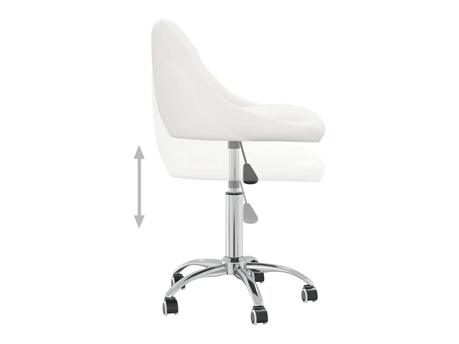 Sillas de comedor giratorias 6 unidades cuero sintético blanco